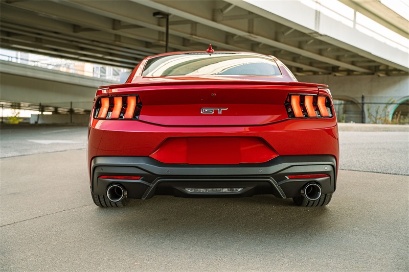 Ford Mustang GT Performance Exhaust - Rear - CORSA Performance - Cat-Back Xtreme - Carbon Fiber - 2024+